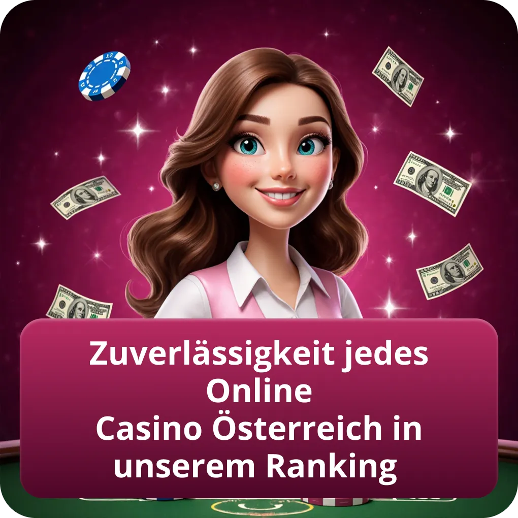 Zuverlässigkeit jedes Online Casino Österreich in unserem Ranking