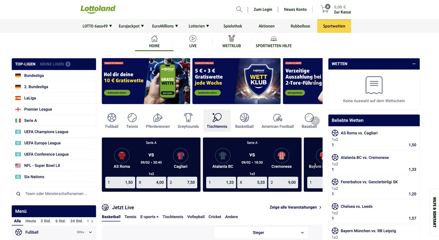 Der Sportwetten-Bereich für Spieler aus Österreich in den besten Online-Casinos